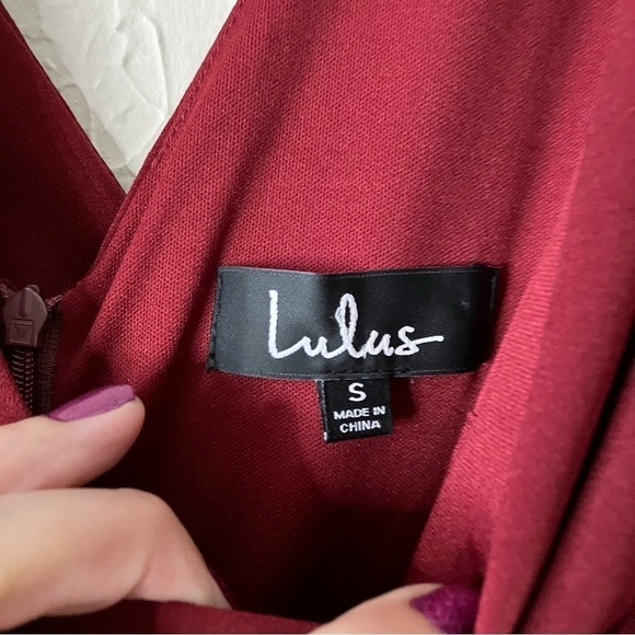 Lulu’s Like It Like That Wine Red Sleeveless Surplice Jumpsuit - Picture 12 of 13